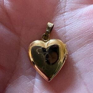 Gold Heart Locket Necklace